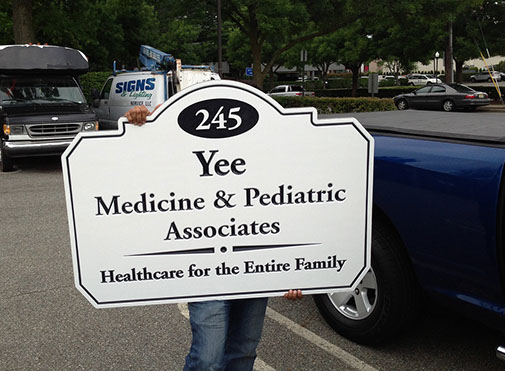 carved reverse bevel cut letters sign