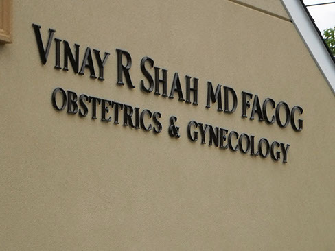 3D letters on a exterior wall