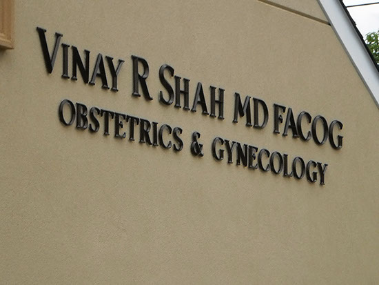 3D letters on a exterior wall