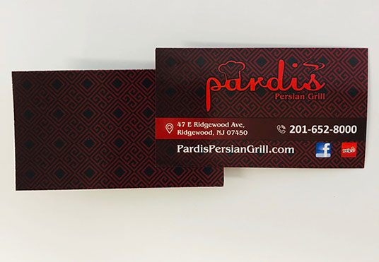 Glossy paper and full color in both sides