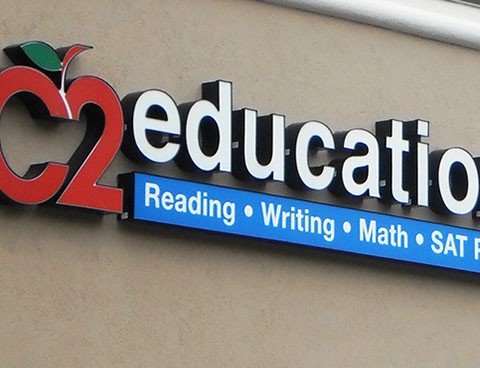 Channel letter sign day view