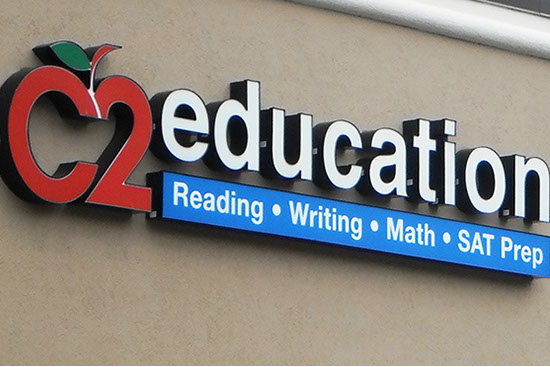 Channel letter sign day view