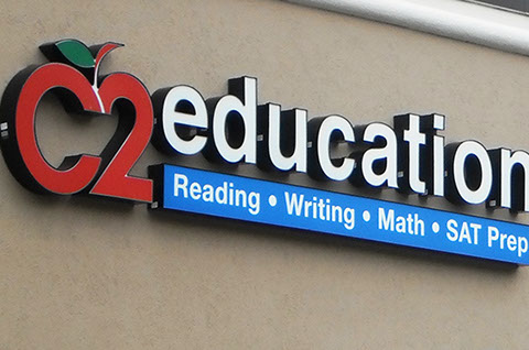 Channel letter sign day view