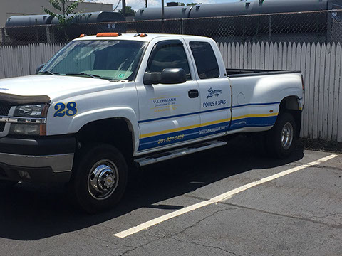 Printed and die cut vinyl on vehicle