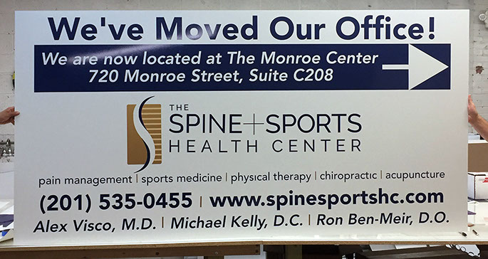 Cut vinyl on Aluminum composite sign