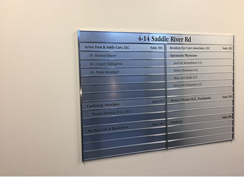 Laser engraved signs