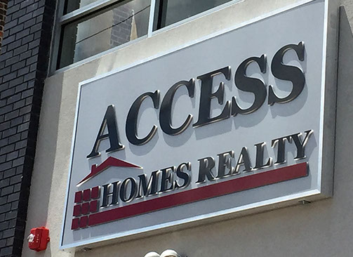 3D Push Through letters Sign