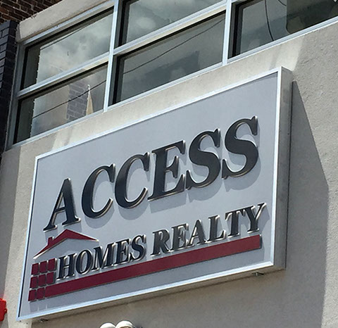 3D Push Through letters Sign