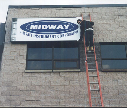 Light Box Sign Cut Vinyl graphics light box installation