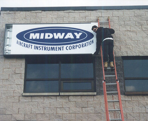 Cut Vinyl graphics light box installation