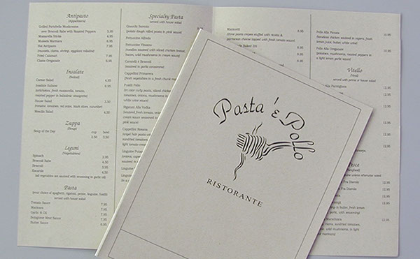 Custom menu design and print