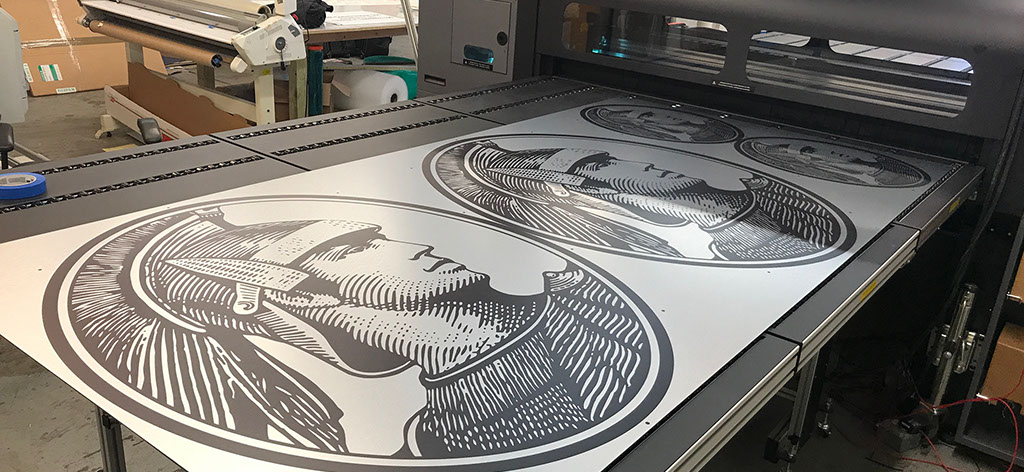 UV Sign on aluminum composite