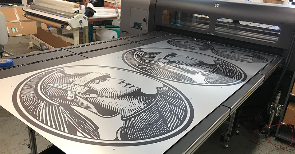 UV Sign on aluminum composite