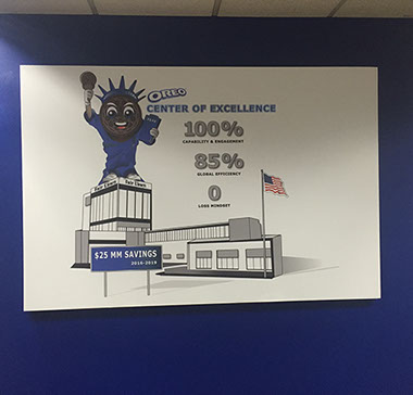 Printed Vinyl Graphic on foam board